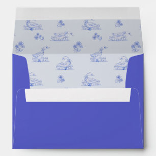 Cute Country Goose Toile Pattern Envelope