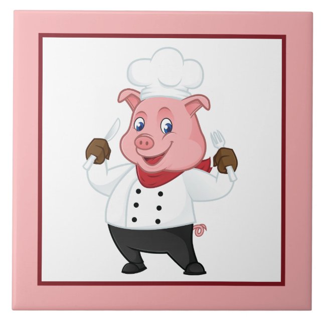 Cute Country pig decor Tile (Front)