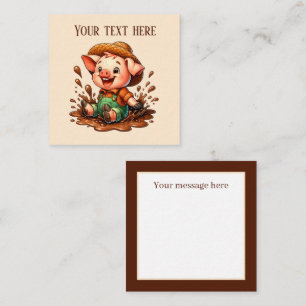 Cute Country pig lovers add text  Card