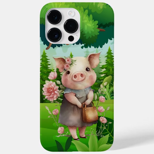 cute Country pig lovers Case-Mate iPhone Case (Back)