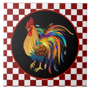 Cute Country rooster farmhouse decor Tile