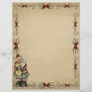 Cute Country Santa Christmas Letterhead