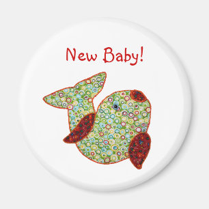 Cute Country Style Patchwork Goldfish New Baby Magnet