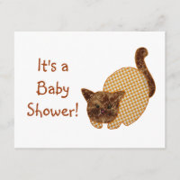 Cute Country Style Yellow Cat Baby Shower
