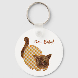 Cute Country Style Yellow Cat New Baby Key Ring