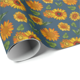 cute Country sunflower tiled pattern  Wrapping Paper