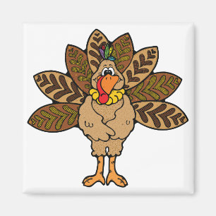 cute country turkey magnet