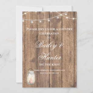 Cute Country Wedding and Details Invitation