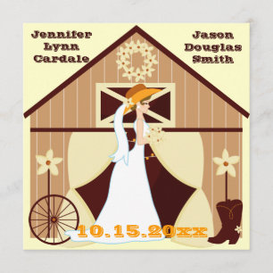 Cute Country Western Cowboy Wedding Invitations