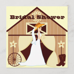 Cute Country Western Cowgirl Bridal Shower Invites