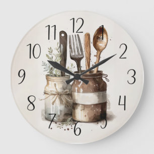cute County farmhouse kitchen rustic Clock