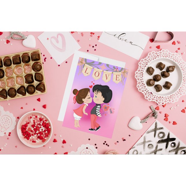 Cute Couple Be Mine Valentine's Day Holiday Card (Creator Uploaded)