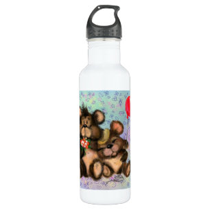 Cute Couple Bear Water Bottle