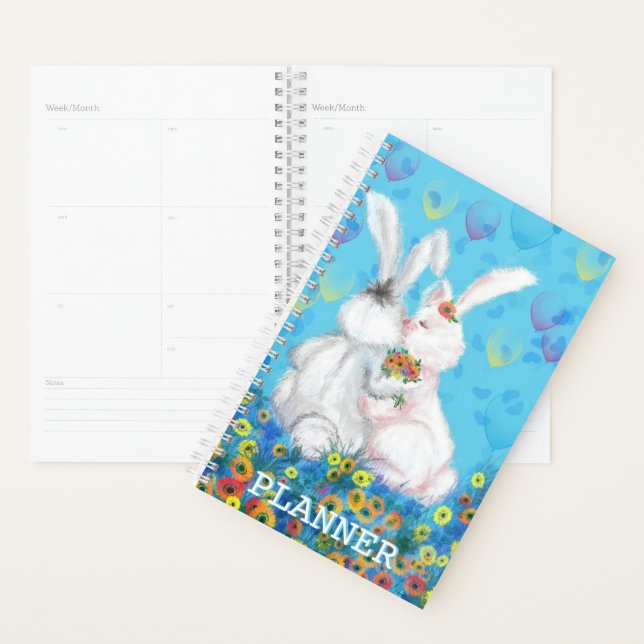 Cute Couple Bunny Planner (Display)