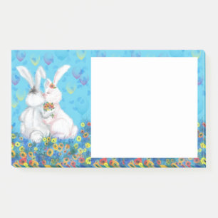 Cute Couple Bunny Post-it® Notes
