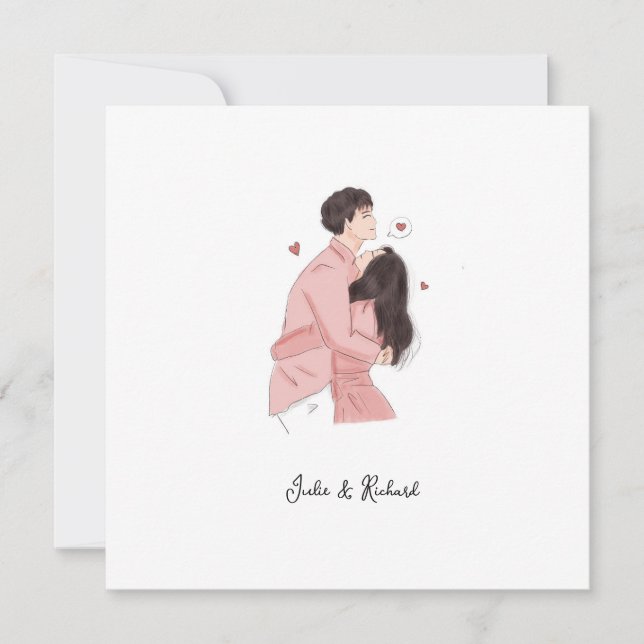 cute couple card, (Front)