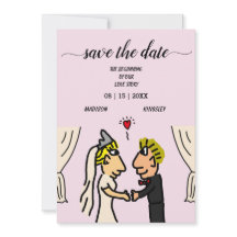 Cute Couple Cartoon Colourful Original Artwork CAR