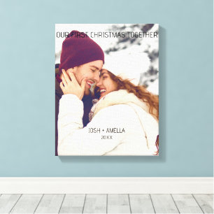 Cute Couple Custom Photo Canvas Print