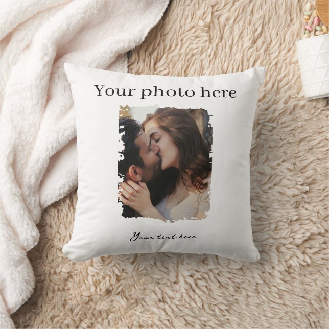 Cute Couple Custom Photo  Cushion (Blanket)