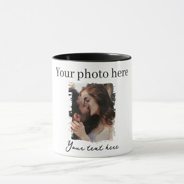 Cute Couple Custom Photo Mug (Center)