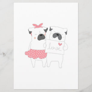 Cute Couple French Bulldog Love Dog Lover Menu