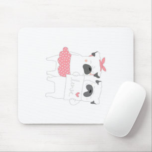 Cute Couple French Bulldog Love Dog Lover Mouse Mat