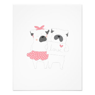 Cute Couple French Bulldog Love Dog Lover Photo Print