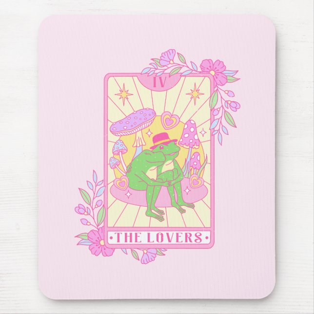 Cute Couple Frog - The Lovers Mouse Mat (Front)