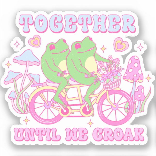 Cute Couple Frog - Together Until We Croak (Front)