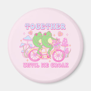 Cute Couple Frog - Together Until We Croak Magnet