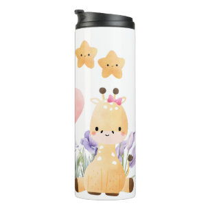 Cute Couple Giraffe Thermal Tumbler