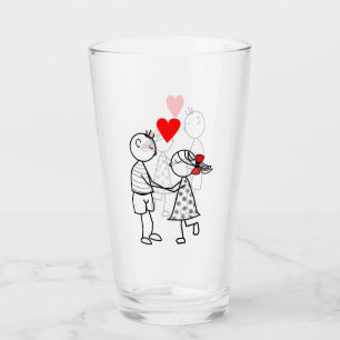 Cute Couple Glass