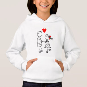 Cute Couple Hoodie - Romantic Love - Painting