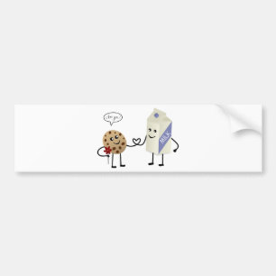 Cute Couple - Milk and Cookie Bumper Sticker