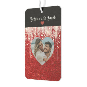 Cute Couple Name and Photo Car Air Freshener