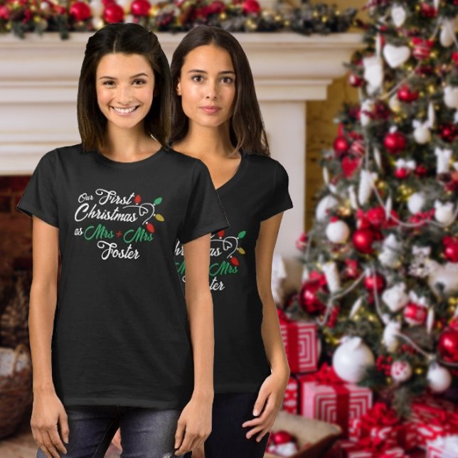 Cute Couple Our First Christmas Matching T-Shirt (Creator Uploaded)
