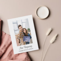 Cute Couple Our First Home Moving Announcement