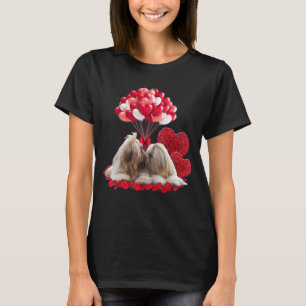Cute Couple Shih Tzu Valentine's Day Dog Loves Gif T-Shirt