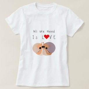 Cute Couple Snail T-Shirt Love Gift - Custom Text