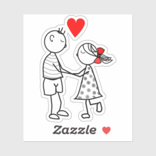 Cute Couple Sticker - Customisable