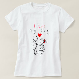 Cute Couple T-Shirt with Text - Customisable