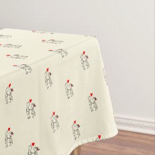 Cute Couple Tablecloth - Choose Colour