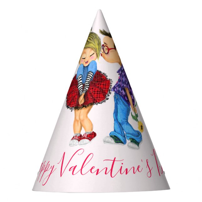 Cute Couple Valentine's Day Party Hat (Front)