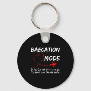 Cute Couples Trip Matching Vacation Baecation Mode Key Ring