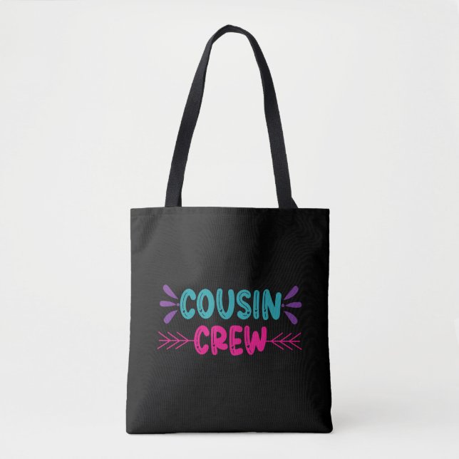 Cute Cousin Crew Tote Bag (Front)