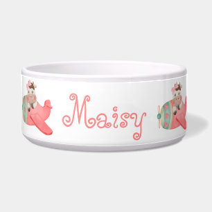 Cute Cow & Aeroplane,Watercolor,Simple,Personalise