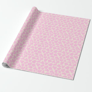 Cow Print Cowgirl Animal Pattern Pink Black Purple Wrapping Paper