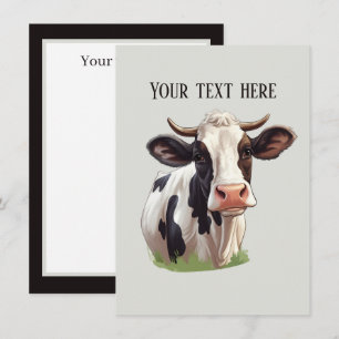 Cute cow any purpose add message card