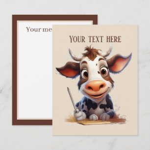 Cute cow any purpose add message card