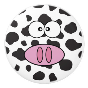 Cute Cow, Baby Cow, Little Cow, Farm Animal Ceramic Knob